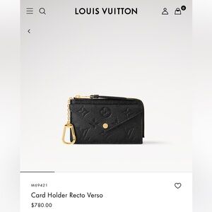 *100% AUTHENTIC* Louis Vuitton Card Holder Recto Verso